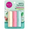 eos Organic Lip Balm Trio - Vanilla Bean, Sweet Mint, Strawberry Sorbet - Sensitive Skin - 0.14 oz, 3-Pack