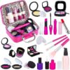 Tepsmigo Pretend Makeup Kit for Girls, Kids Play Set - with Cosmetic Bag for Birthday Christmas, Toy Set for Toddler, Little Girls Age 3+(Not Real Makeup)