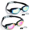 Swim Goggles - 2 Pack Anti Fog No Leaking for Adults