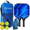 Panel Sound Pickleball Paddles Set of 2 with Carrying Case, Cooling Towels & Balls