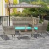Patio Conversation Set - 4 Piece Outdoor Furniture Set