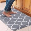 WISELIFE Kitchen Mat - Cushioned Anti-Fatigue - 17.3"x 28" - Non Slip Waterproof - Ergonomic Comfort Mat - Grey
