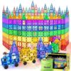 Soyee Magnetic Tiles with Cars - Kids Gift & Toy for 3-Year-Old Boys - Educational & Building Toy for Toddlers Age 3-8 - Inspires STEM Learning