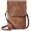 BOSTANTEN Small Leather Crossbody Bag for Women - Designer Cell Phone Wallet Purse