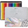 Amazon Basics Colored Pencils for Coloring and Drawing, Premium, Soft Core, Back to School Supplies, 24 Count (Pack of 1), Multicolor