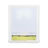 Redi Shade Light Filtering Pleated Fabric Shade, White, 36" x 72", 1 Pack