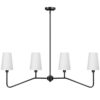 WuliFun 4-Light Island Pendant Chandelier - Black