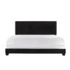 Crown Mark Erin Upholstered Panel Bed, Black, King
