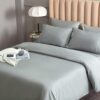 DERBELL Bed Sheet Set - Microfiber Bedding - Queen Size - Light Gray
