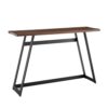 46" Urban Industrial Metal Wrap Entry Table - Dark Walnut