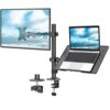 Computer Monitor and Laptop Desk Mount Combo, Height Adjustable