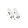 Modern Style Dining Chair Set of 4 - White