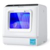 Ecozy Portable Dishwasher Countertop with 5L Water Tank, 6 Washing Programs, Air Drying - Energy Star