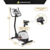 Circuit Fitness Magnetic Upright Exercise Bike with 15 Workout Presets, 300 lbs Capacity