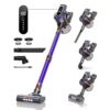 Cordless Vacuum Cleaner, 400W 33Kpa Powerful Stick Vacuum with 55min Runtime, Detachable Battery and Large Dust Cup