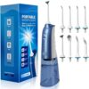 Water Flosser with 8 Jet Tips, Rechargeable Cordless Oral Irrigator