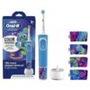 Oral-B Kid's Electric Toothbrush with Color Changing Bristles, Ages 3, White/Blue