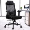 Mesh Ergonomic Computer Desk Chair with Lumbar Support & Adjustable Armrests (High Back)