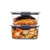 Rubbermaid Brilliance BPA Free Food Storage Containers, Set of 2 (4.7 Cup)