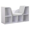 KidKraft Wooden Bookcase with Reading Nook and Storage, White
