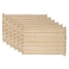 DII Variegated Tabletop Collection Placemat Set, Taupe, 6 Piece
