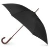 Totes Eco-Friendly Auto Open Umbrella with Classic Wooden Handle - Windproof, Rainproof and Durable - Versatile Travel Umbrella for Rainy Days