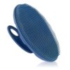 Soft Silicone Body Cleansing Brush Shower Scrubber (Dark Blue)
