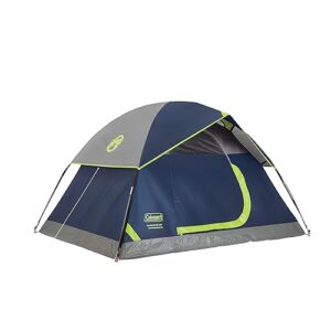 Coleman Sundome Camping Tent with Rainfly, 2/3/4/6 Person Tent Sets Up in 10 Mins, Weatherproof Tent for Camping, Festivals, Backyard, Sleepovers, & More