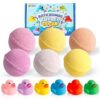 Bath Bombs with Rubber Ducks Toy, 6-Pack Bubble Bath Fizzies Set