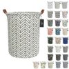 GoldenMorning 62.8L Waterproof Round Collapsible Storage Basket - Laundry, Bedroom, Kitchen Organization (Thick Flow Mark)