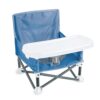 Portable Booster Chair, Dusty Blue - Indoor/Outdoor Use - Fast, Easy, Compact Fold