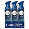 Febreze Air Mist Air Freshener Spray, Odor-Fighting Room Spray, Air Fresheners for Home and Bathroom and Kitchen, Aerosol Can, Ocean Scent, 8.8oz, 3 Count