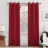 Sun Zero Easton Blackout Curtain Panel, Red, 40" x 63"
