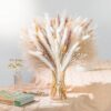 Dried Pampas Grass Mix Bouquet - Wedding, Home, and Desk Decor (93PCS)