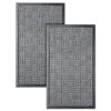 2 pc set Front Door Mats, 29.5 x 17, All Weather Entry and Back Yard, Indoor and Outdoor Safe
