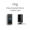 Ring Indoor Cam and Ring Video Doorbell Wired Bundle, Black