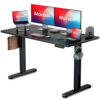 Electric Adjustable Standing Desk, 48x24 Inch, Sit Stand Desk with 3 Memory Presets and Headphone Hook