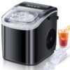Countertop Ice Maker Machine with Self-Cleaning, 26.5lbs/24Hrs Production, Includes Ice Scoop and Basket - Compact and Portable for Home, Kitchen, Office, Party
