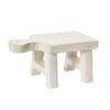 Prime Member Deal: Creative Co-Op Textured Wood White Decorative Pedestal Square