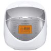 CUCKOO CR-0632F | 6-Cup Micom Rice Cooker | 9 Menu Options | Nonstick Inner Pot | Made in Korea | White/Grey