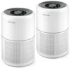 Air Purifier 2 Pack with H13 True HEPA Filter - Removes Smoke, Dust, Odors, Pollen, Pet Dander - Quiet Operation - White