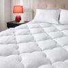 Bedsure Cooling Cotton Mattress Pad - Queen Size, Quilted Fitted Topper for 8-21 Inch Mattress