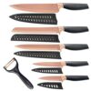 Zhujiabao Black and Gold Kitchen Knife Set - 6 PCS