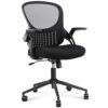Prime Member Deal: Ergonomic Mesh Swivel Chair with Lumbar Support and Flip-up Arms, Black