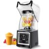 Wantjoin Professional Grade Soundproof & Quiet Blender - Removable Shield, 2000W, 67 Oz Capacity - Black