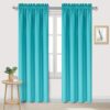 DWCN Turquoise Blackout Curtains - Set of 2 Panels, W38 x L84 Inch