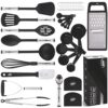 35-Piece Kitchen Utensils Set - Nonstick, Heat Resistant, Stainless Steel & Silicone Kitchen Tools and Accessories