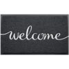 Black Door Mat 30"x17.5" Outdoor Indoor Non-Slip Low-Profile Mat