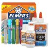 Elmer's Slime Starter Kit - Clear School Glue, Glitter Glue Pens, and Activator Solution (9 Count)