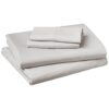Prime Member Deal: Amazon Basics Microfiber 4 Piece Bed Sheet Set, King Size, Light Gray